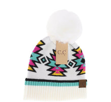 Load image into Gallery viewer, C.C Southwestern Pom Beanie