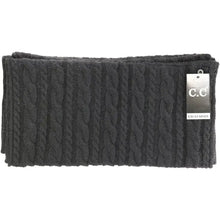 Load image into Gallery viewer, C.C Exclusive-Black Label Cable Knit Cc Infinity Scarf