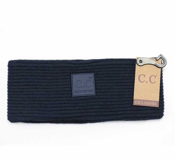 C.C Ribbed Head Wrap With Patch