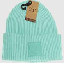 Load image into Gallery viewer, C.C Ribbed Rubber Patch Beanie