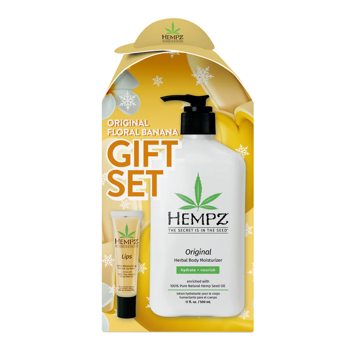 Hempz Original Herbal Body Moisturizer + Lip Balm Gift Set