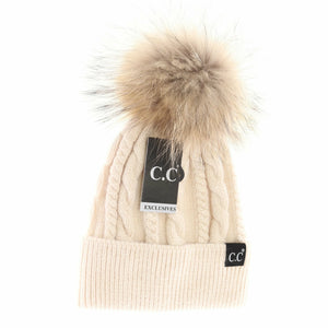 CC Exclusive - Black Label Special Edition Solid Cable Knit Beanie